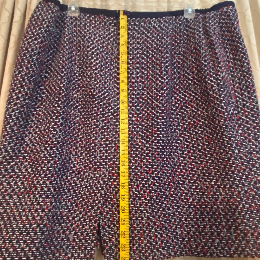 Talbots Size 22W Women’s Boucle’ Skirt Red, White and Blue